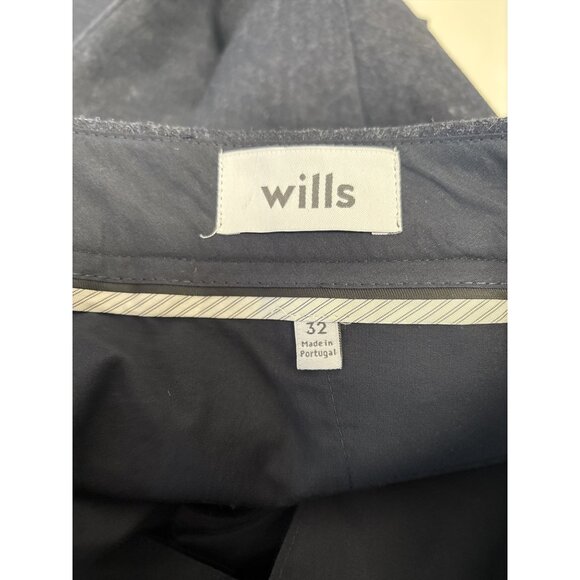 Wills Wool Blend Dress Pants Men’s 32x32 Charcoal Gray Tailored Trousers Portuga - Picture 4 of 8